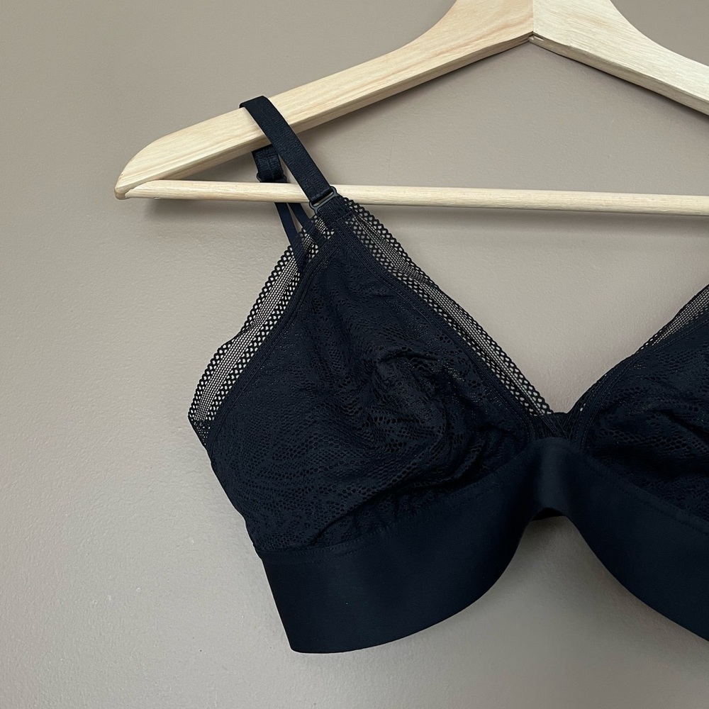 {Soma} Triangle Bralette with Lace in Black - Womens Small - NWT - Picture 4 of 13